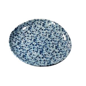 OZ322 藍染小花三角８０皿　アウトレット品