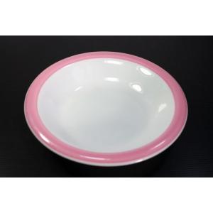 PS007 ピンク８”スープ・カレー皿OMB★アウトレット品★