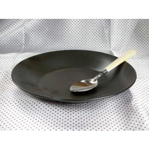 PS092　マットブラック24cm深皿・カレー皿★アウトレット品★