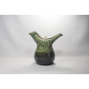 SK001　レンジ燗大　織部 　[美濃焼/日本製/陶磁器/和食器/和風/緑/グリーン/とっくり/徳利...