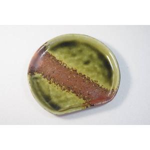 WZ048伊賀織部半月銘々皿