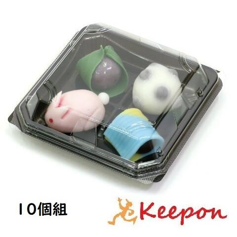 和菓子ケース(4個用) 10個組 美術 工作 クラフト 粘土 展示ケース 箱 パッケージデザイン 作...