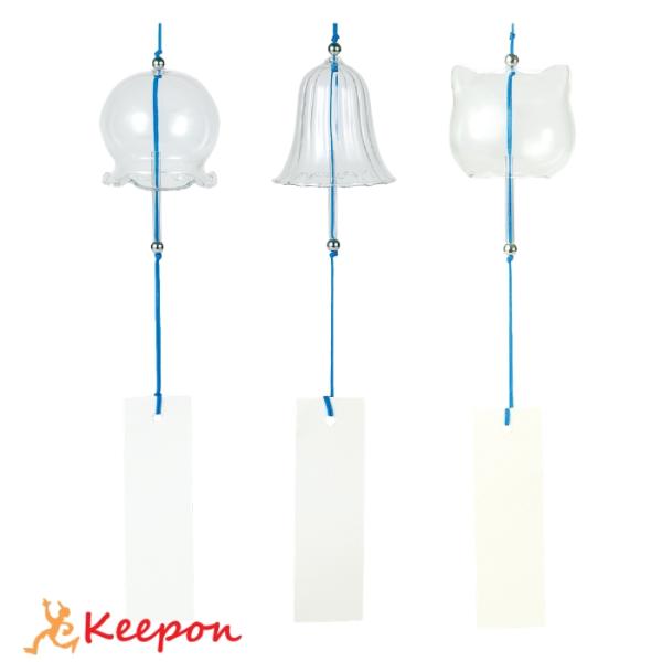 ガラス風鈴 3種類から選択　金魚鉢 花 ネコ ふうりん 工作 夏休み工作 絵具 美術 作り アーテッ...