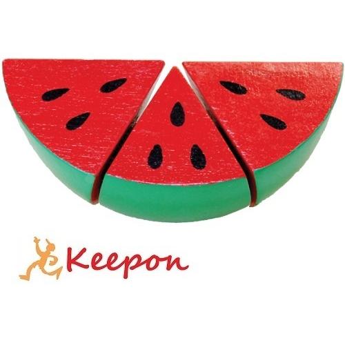 木のおもちゃ 　ミニ・スイカ　だいわ 木製おもちゃ プレゼント ままごと　食材 誕生日 出産祝い ク...