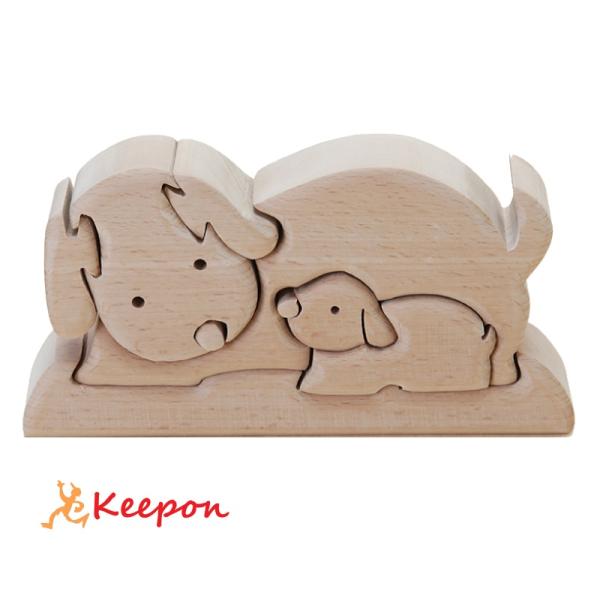 木のおもちゃ　いぬ（ビーグル）だいわ 木製おもちゃ プレゼント パズル 絵合わせ 誕生日 出産祝い ...