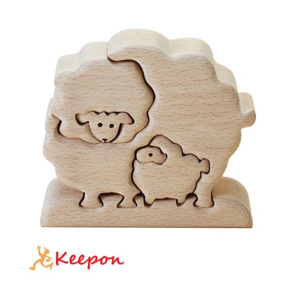 木のおもちゃ　ひつじ　だいわ 木製おもちゃ プレゼント パズル 絵合わせ 誕生日 出産祝い クリスマ...