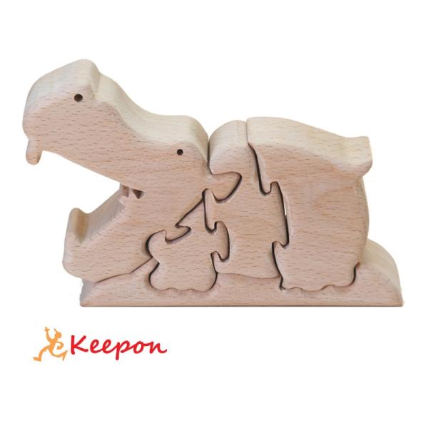 木のおもちゃ　かば　だいわ 木製おもちゃ プレゼント パズル 絵合わせ 誕生日 出産祝い クリスマス...