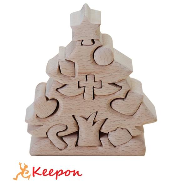 木のおもちゃ　クリスマスツリー（小）だいわ 木製おもちゃ プレゼント パズル 絵合わせ 誕生日 出産...