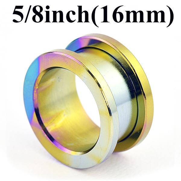 フレッシュトンネル レインボー 5/8inch(16mm) サージカルステンレス316L カラーコー...