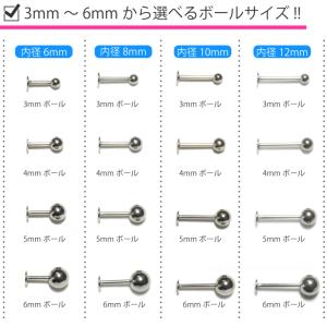 ボディピアス 16G (1.2mm) ラブレッ...の詳細画像3