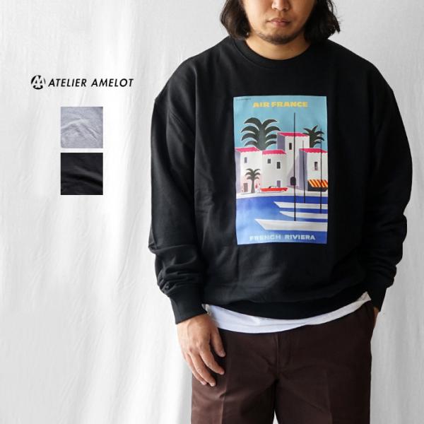 ATELIER AMELOT アトリエアメロ　PRINT SWEAT - FAUX AIR FRAN...