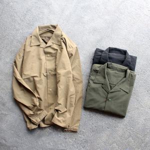 BURLAP OUTFITTER バーラップアウトフィッター　L/S CAMP SHIRT 長袖袖 シャツ オープンカラー スナップ ナイロン メンズ