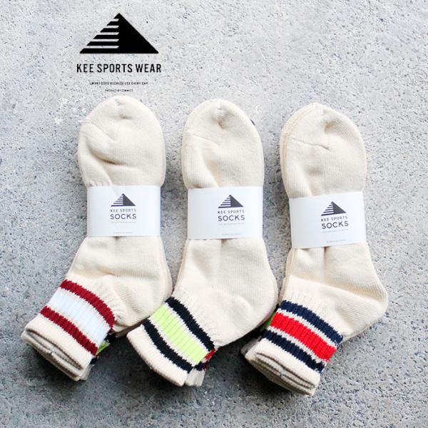 KEE SPORTS【キースポーツ】 3P BORDER SOCKS ソックス 靴下 3足セット ボ...