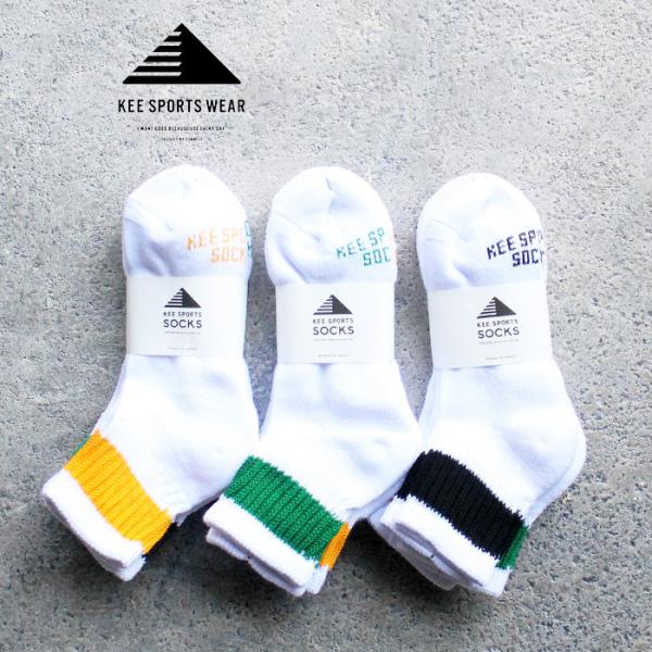 KEE SPORTS【キースポーツ】 3P LINE SOCKS 2 ソックス 靴下 ３足 セット ...