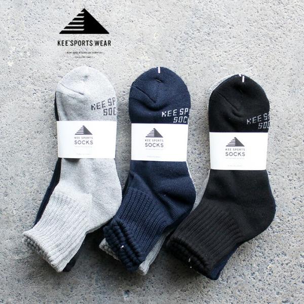 KEE SPORTS キースポーツ 3P STANDARD SOCKS ミドルカット ソックス 靴下...