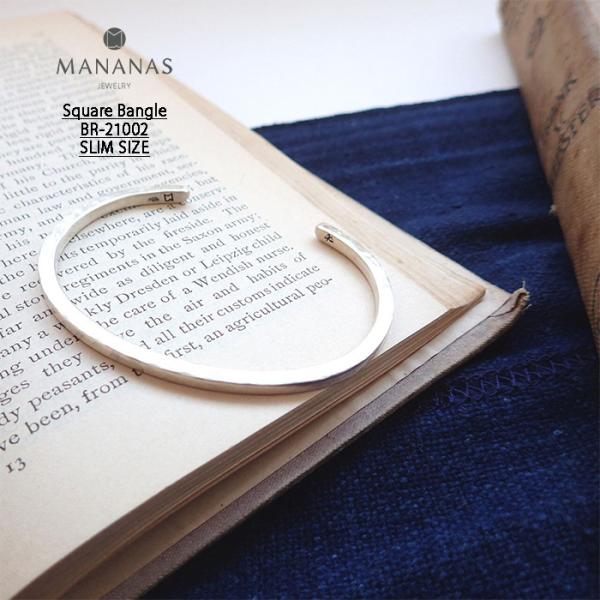 30%OFFセール MANANAS マナナス Square Bangle - SLIM スクエアバン...
