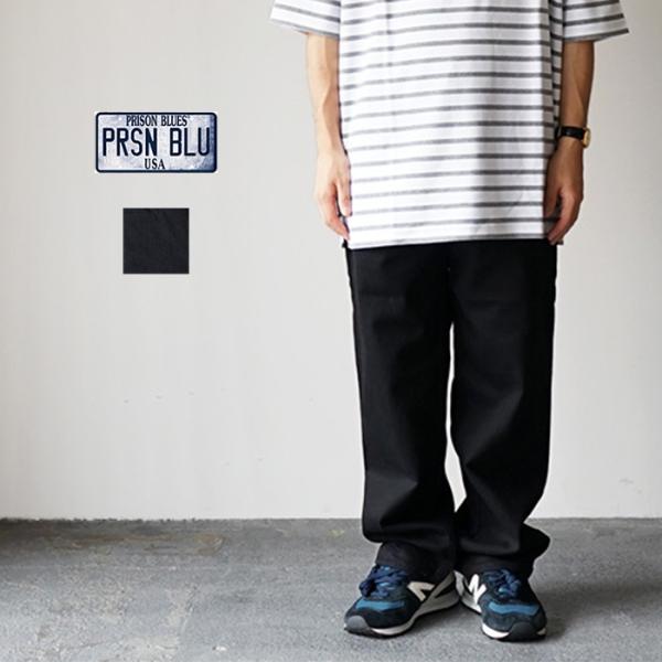 PRISON BLUES プリズンブルース RELAXFIT JEANS -BLACK  リラックス...