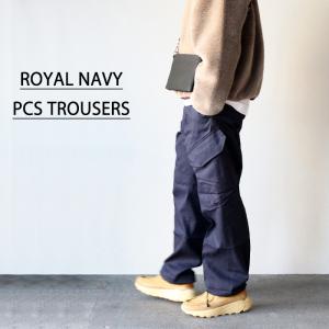 ROYAL NAVY PCS TROUSERS ロイヤルネイビー カーゴパンツ ミリタリー  イギリス軍 軍パン パンツ メンズ ネイビー デッドストック ヴィンテージ おしゃれ｜keeshop
