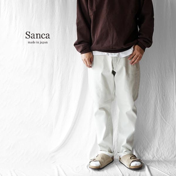 デニムパンツ メンズ 大きいサイズ ゆったりSanca サンカ IVORY DENIM 5P TAP...