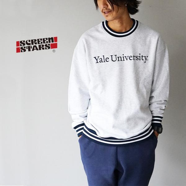 SCREEN STARS スクリーンスターズ YELE RIB LINE SWEAT -ASH スウ...