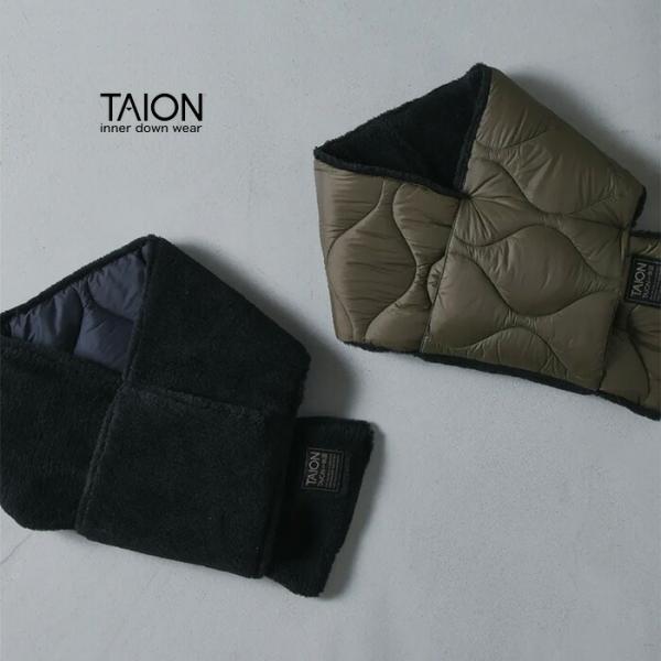 "TAION タイオン　MILITARY REVERSIBLE DOWN MUFFLER -SOFT...