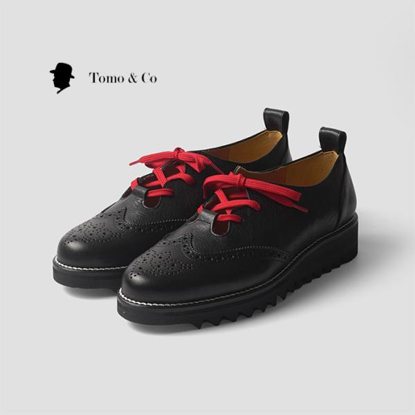 Tomo&amp;Co トモアンドシーオー　GILLIE ギリー ギリーシューズ 革靴 レザーシューズ ブラ...