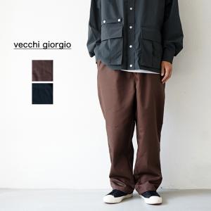 "vecchi giorgio ベッキジョルジオ C.Coulisse Easy Pants タックテーパードパンツ 全2色"ブラウン ブラック イージーパンツ｜keeshop