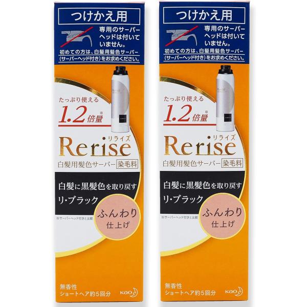 花王 リライズ 白髪用髪色サーバー リ・ブラック ふんわり仕上げ つけかえ用 (190g)×2個セッ...