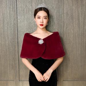 結婚式 フェイクファー ボレロ ケープ 秋冬 ...の詳細画像3