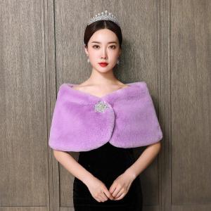 結婚式 フェイクファー ボレロ ケープ 秋冬 ...の詳細画像4