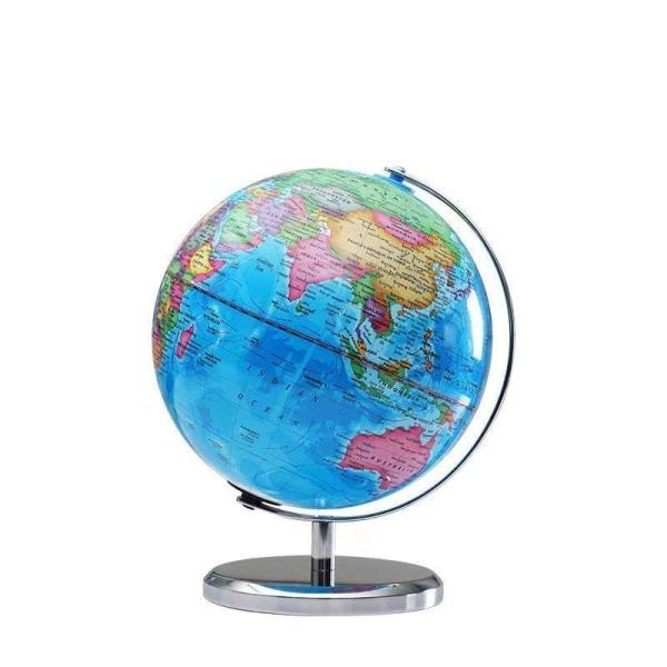 地球儀 しゃべる 直径20 光る 無軸 アプリ ラッピング プレゼント 付き 地図 英語 地勢図/行...
