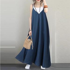 夏ワンピース キャミワンピ ロングワンピース ...の詳細画像3