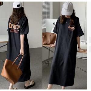 ゆるワンピース マタニティウェア レディース 着痩せ 夏 上品 妊婦服 大きいサイズ 体型カバー ゆったり ひざ下丈 マタニティワンピース ワンピース