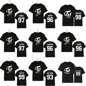 送料無料◆TWICE 韓流グッズ 半袖 Tシャツ 周辺 応援服 打歌服 ペアルック Tシャツ 男女兼用 半袖Tシャツ