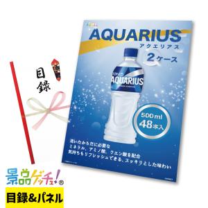■アクエリアス 2ケース （500ml 48本） ■ 景品 セット 目録 パネル [二次会 / ビンゴ / 結婚式] 景品ゲッチュ！