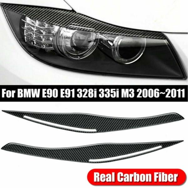 BMW E90 E91 328i 335i 2006-2011 フロント ヘッド ライト まぶた 眉...