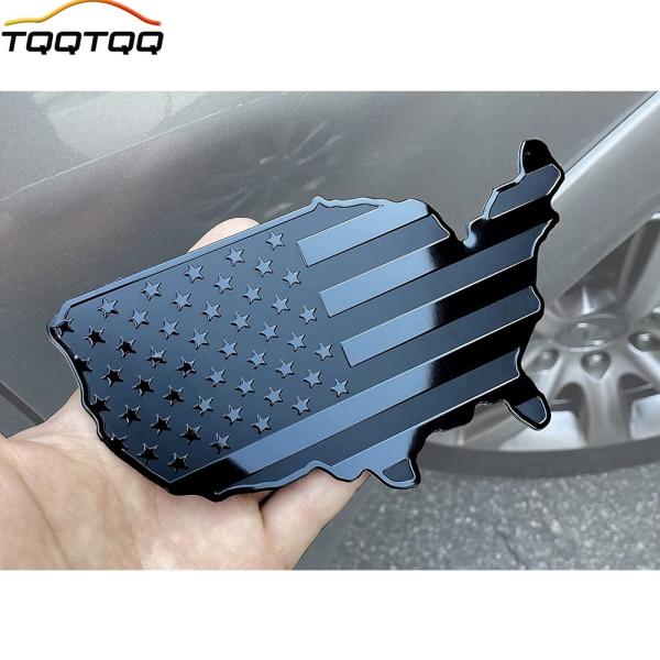 USA アメリカ 国旗 星条旗 フラッグ フェンダー エンブレム ステッカー ブラック ラップトップ...