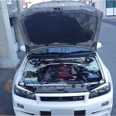日産スカイラインGT-R R34 1999-2002専用のボンネットダンパー ボンネットの開閉が簡単...