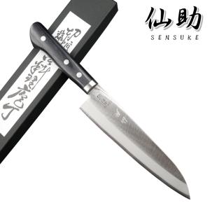 【新品未使用】三徳包丁　槌目【日本製和包丁】DPゴールド鋼　口金付き 日本製 友成 V金本割込（ゴールド）包丁 槌目 口金付き 三徳包丁