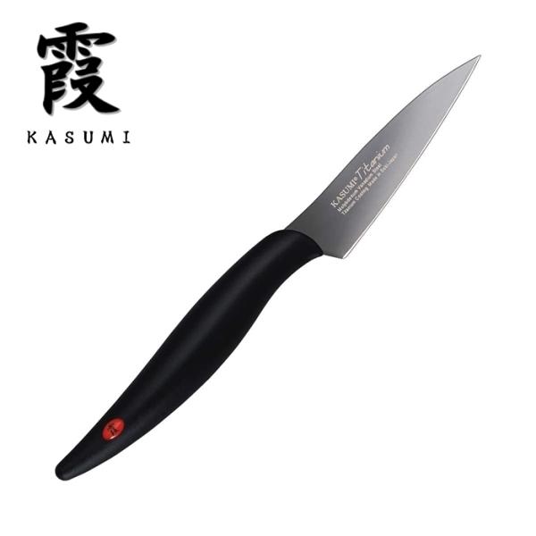 霞 包丁 フルーツ ナイフ 80mm チタンコーティング グレー KASUMI スミカマ SUMIK...