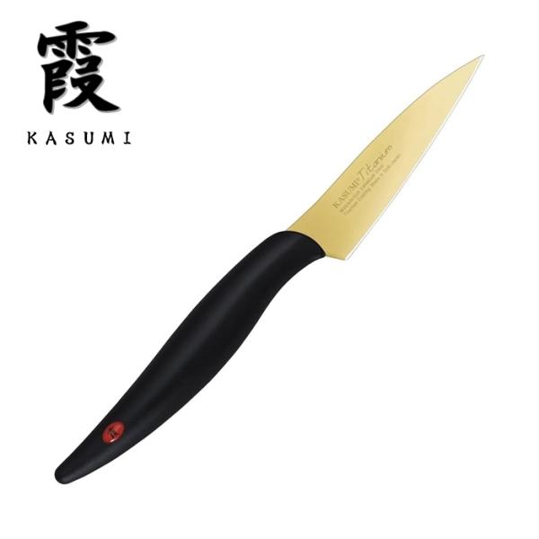 霞 包丁 フルーツ ナイフ 80mm チタンコーティング ゴールド KASUMI スミカマ SUMI...