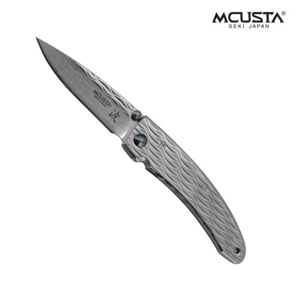 ナイフ エムカスタ MCUSTA FORGE 波 小 ダマスカス鋼 ステンレスハンドル MC-011...