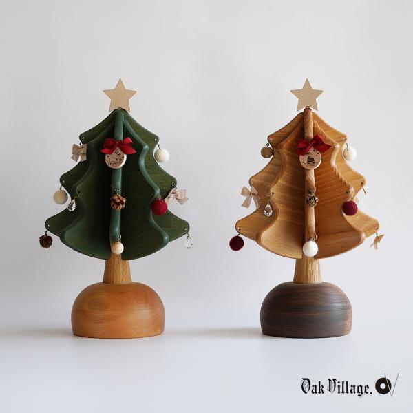 オークヴィレッジ Oak Village オルゴールツリー・プチPlus 木製 クリスマス［グリーン...