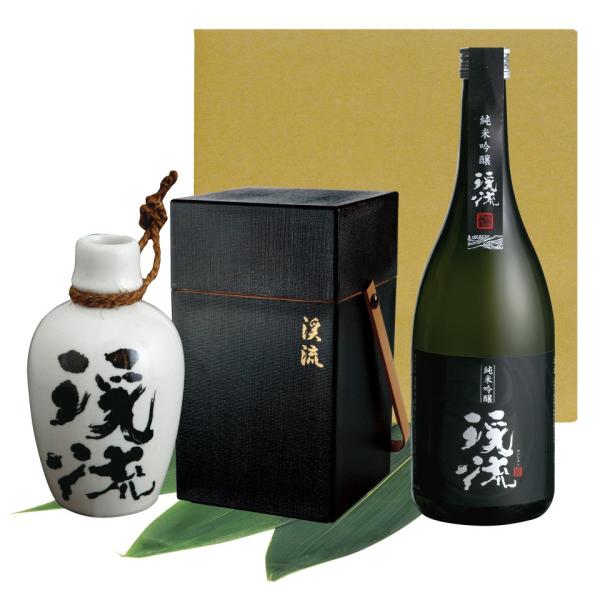 燗たのしセット＋渓流純米吟醸黒ラベル720ml×1本 特別セット 1合とっくり付き燗たのしセット
