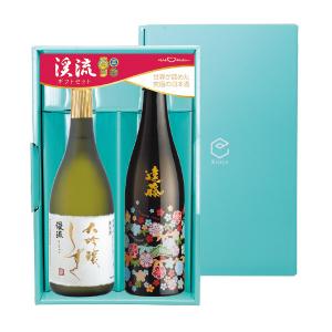 プレゼント ギフト 日本酒 渓流 大吟醸 しずく ／ 遠藤 PREMIUM FLOWER　純米大吟醸720mlセット｜keiryu-endo