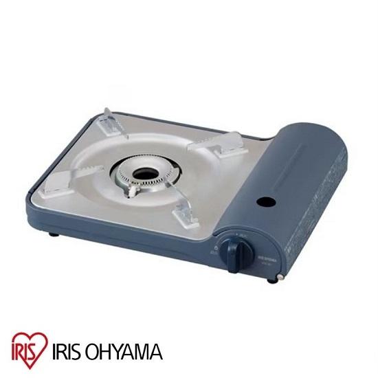 アイリスオーヤマ IGC-E1-A カセットコンロスリム アッシュネイビー 卓上コンロ アウトドア ...