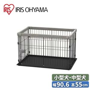 アイリスオーヤマ ウッディシステムサークル SWS-900 アッシュグレー 小型犬 中型犬 木目調 ペットサークル ゲージ 室内【送料無料】｜ケイズカンパニー