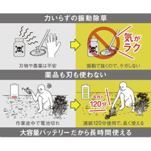 ムサシ WE-770 充電式除草バイブレーター...の詳細画像3