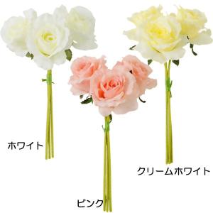 ブーケ 花束 造花 おしゃれ 薔薇 バラ ばら ローズ 26cm 6束セット｜keishin