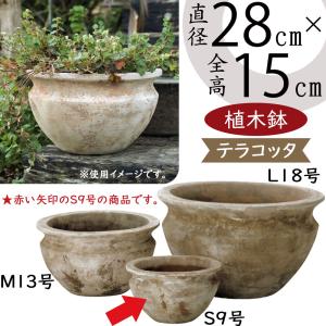 大きい ビンテージ 大型 アンティーク 陶器 植木鉢 プランター 鉢
